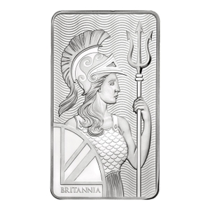 100 oz Silver Britannia Bar obverse