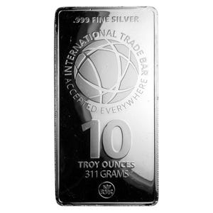 10 oz Silver International Trade Bullion (ITB) Bar