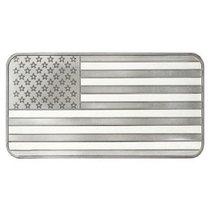 10 oz American Flag Silver Bar