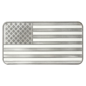 10 oz American Flag Silver Bar