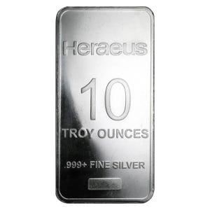 10 oz Silver Heraeus Bar