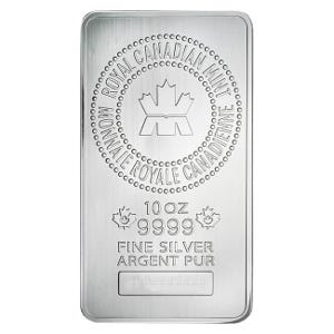 10 oz Silver Royal Canadian Mint (RCM) Bar