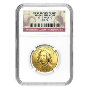 2010 $10 Abigail Fillmore First Spouse MS70