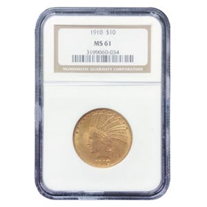 1910 $10 Indian Gold Eagle NGC MS61