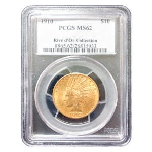 1910 $10 Indian Gold Eagle PCGS MS62