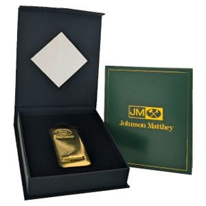 10 oz Johnson Matthey Gold Bar with Custom Box