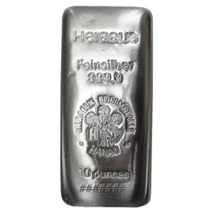10oz Silver Argor Heraeus Cast Bar