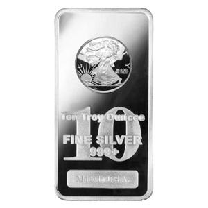 10 oz Silver Walking Liberty Bar