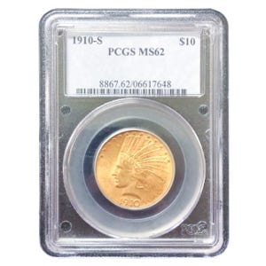 1910-S $10 Indian Gold Eagle PCGS MS62
