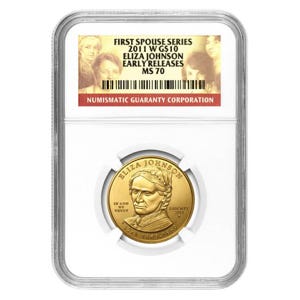 2011 $10 Eliza Johnson First Spouse MS70