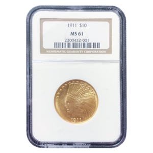1911 $10 Indian Gold Eagle NGC MS61