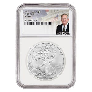 2011 $1 Silver American Eagle MS69