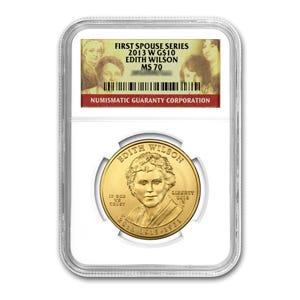2013 $10 Edith Wilson First Spouse MS70