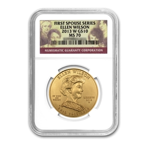 2013 $10 Ellen Wilson First Spouse MS70