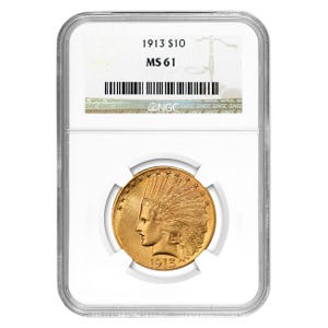 1913 $10 Indian Gold Eagle NGC MS61