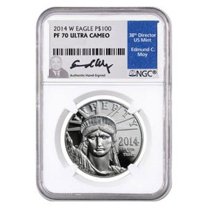 2014 $100 Platinum American Eagle PF70 Coin