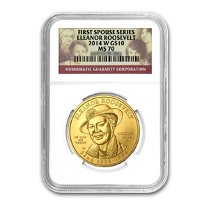2014 $10 Eleanor Roosevelt First Spouse MS70