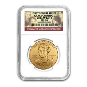 2014 $10 Grace Coolidge First Spouse MS70