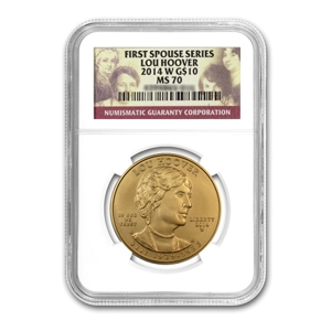 2014 $10 Lou Hoover First Spouse MS70