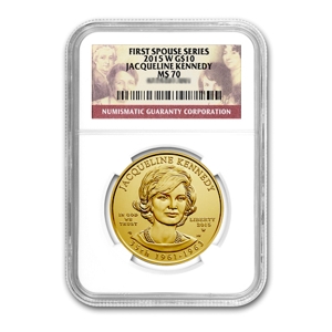 2015 $10 Jacqueline Kennedy First Spouse MS70