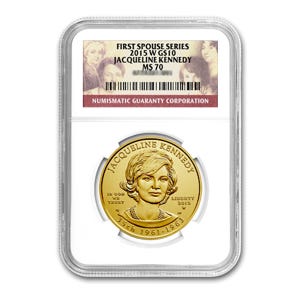 2015 $10 Jacqueline Kennedy First Spouse MS70