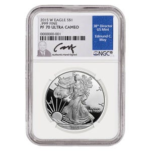 2015 $1 Silver American Eagle PF70