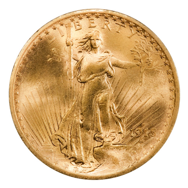 1915-S $20 Saint Gaudens Ed Moy NGC MS63