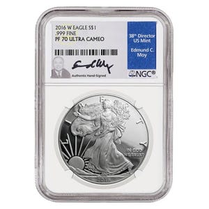 2016 $1 Silver American Eagle PF70