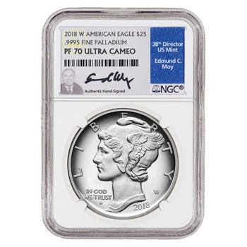 2018 Palladium American Eagle Proof 70 Coin