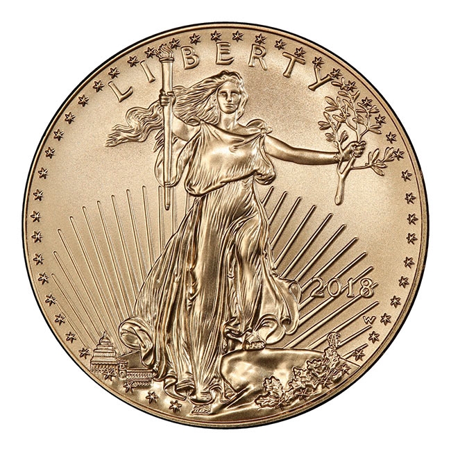 レア‼️ 2018年 NGC MS70 イーグル銀貨1オンス ゴールドコア 2018 1oz Gold American Eagle Burnished MS70 Coin