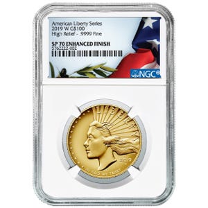 2019 American Liberty High Relief SP70 Coin