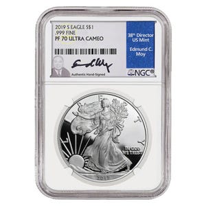 2019-S Silver American Eagle PF70 Coin
