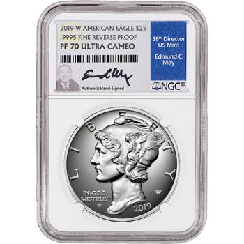 2019 Palladium American Eagle Reverse Proof 70 Coin