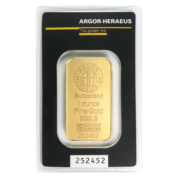 1oz Gold Bar Argor-Heraeus