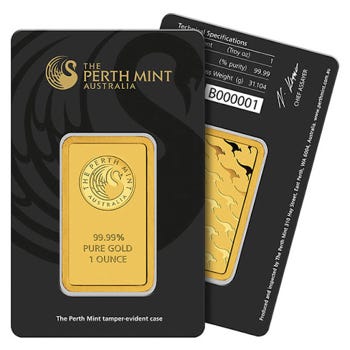 1oz Gold Perth Bar