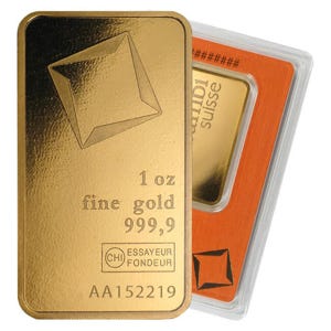 1 oz Gold Valcambi Bar