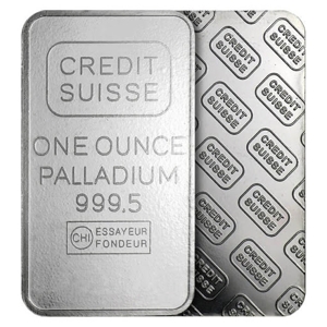 1 oz Palladium Bar (Hallmark Varies)