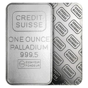 1 oz Palladium Bar (Hallmark Varies)