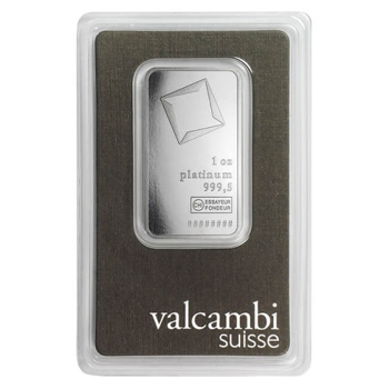1 oz Platinum Valcambi Bar