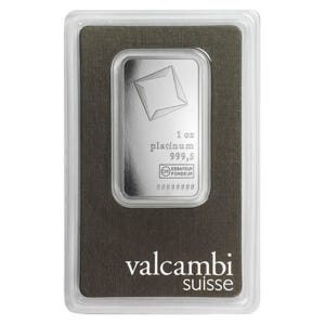 1 oz Platinum Valcambi Bar