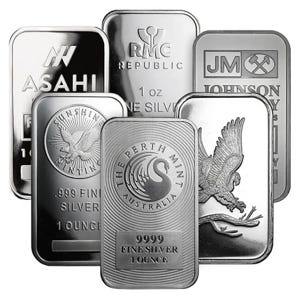 1 Troy Oz  Silver Bar (Hallmark Varies)