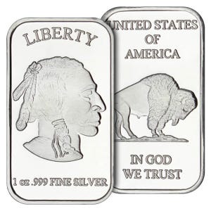 1 oz Silver Buffalo Bar