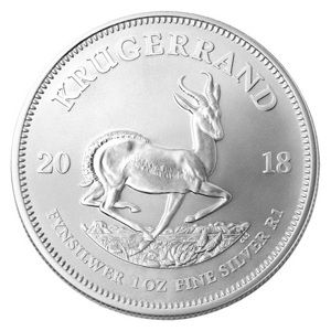 2018 South Africa 1 oz Silver Krugerrand Coin BU
