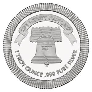 1 oz Silver Liberty Bell Stackable Round