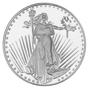 1 oz Silver Saint Gaudens Replica Round