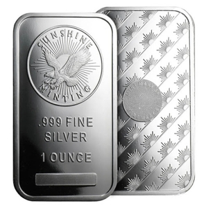 1 oz Silver Sunshine Mint Bar