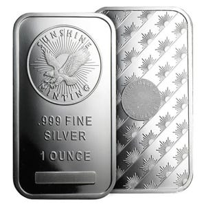 1 oz Silver Sunshine Mint Bar