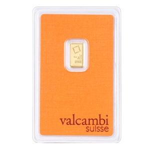 1 gram Gold Valcambi Bar