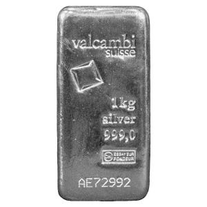1 Kilo Silver Valcambi Bar