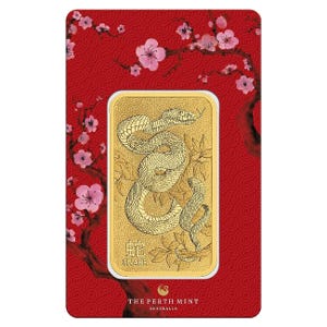 1oz Gold Perth Lunar Snake Bar (In Sealed Assay)